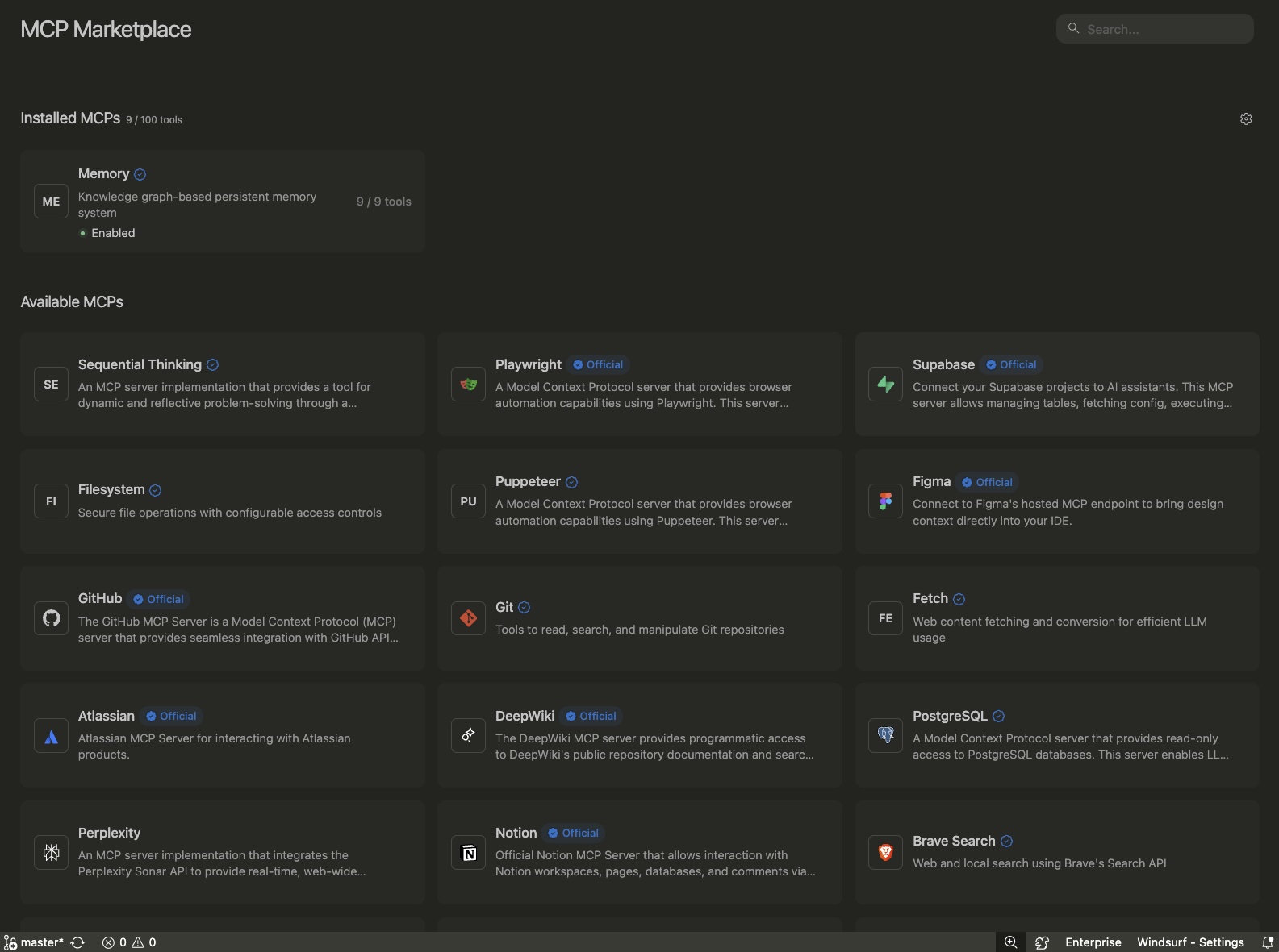 Windsurf MCP Marketplace